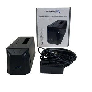 SABRENT hard drive docking station, SSD HDD 2.5" 3.5" SATA case dock (EC-UBLB)